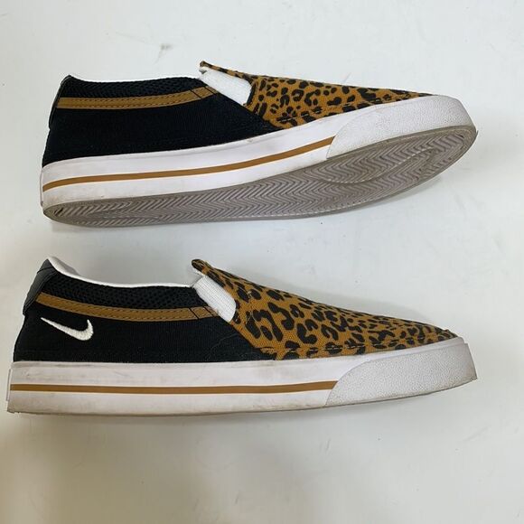 NIKE COURT LEGACY SLIP-ONS IN LEOPARD PRINT - Picture 3 of 6